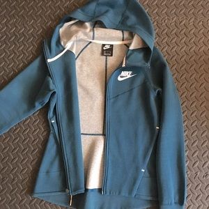 Nike zip sweatshirt jacket teal Size Small